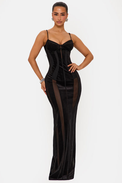 Midnight Velvet Siren Gown