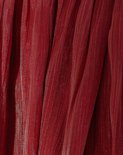 Elora Ruffle Mini Dress - Burgundy
