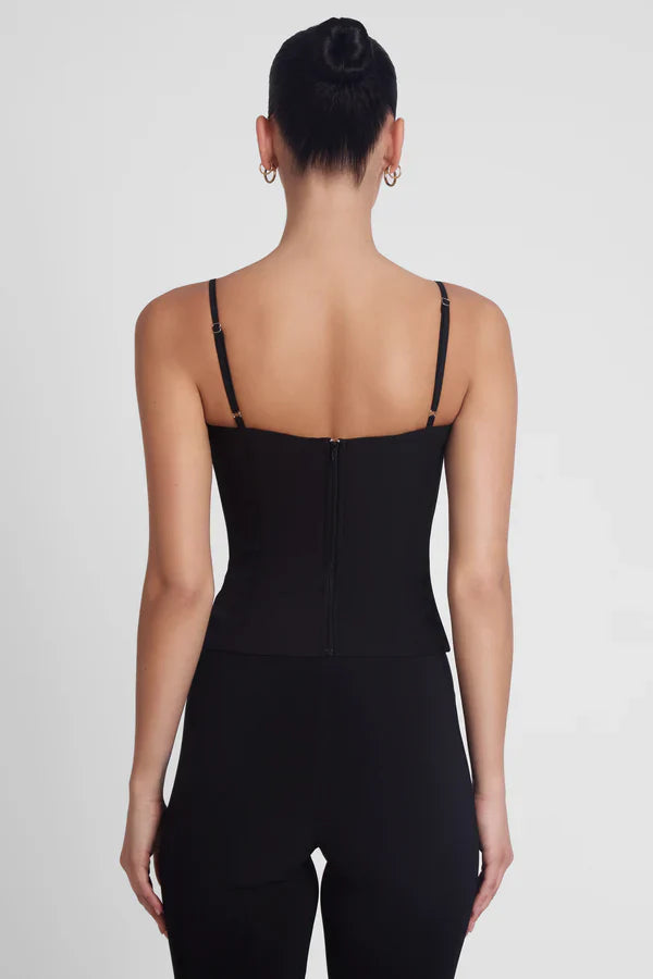 Noir Sculpt Corset Top
