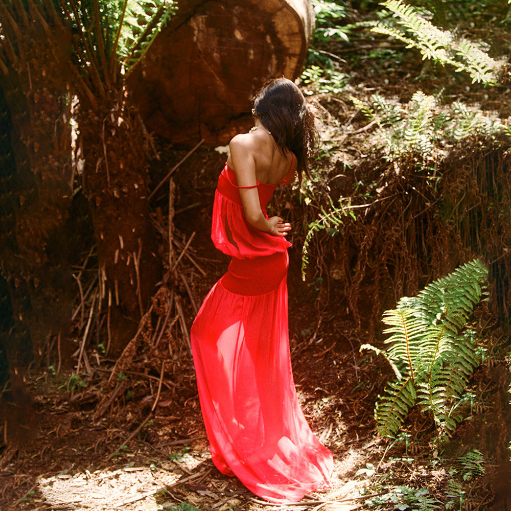 Crimson Escape Gown
