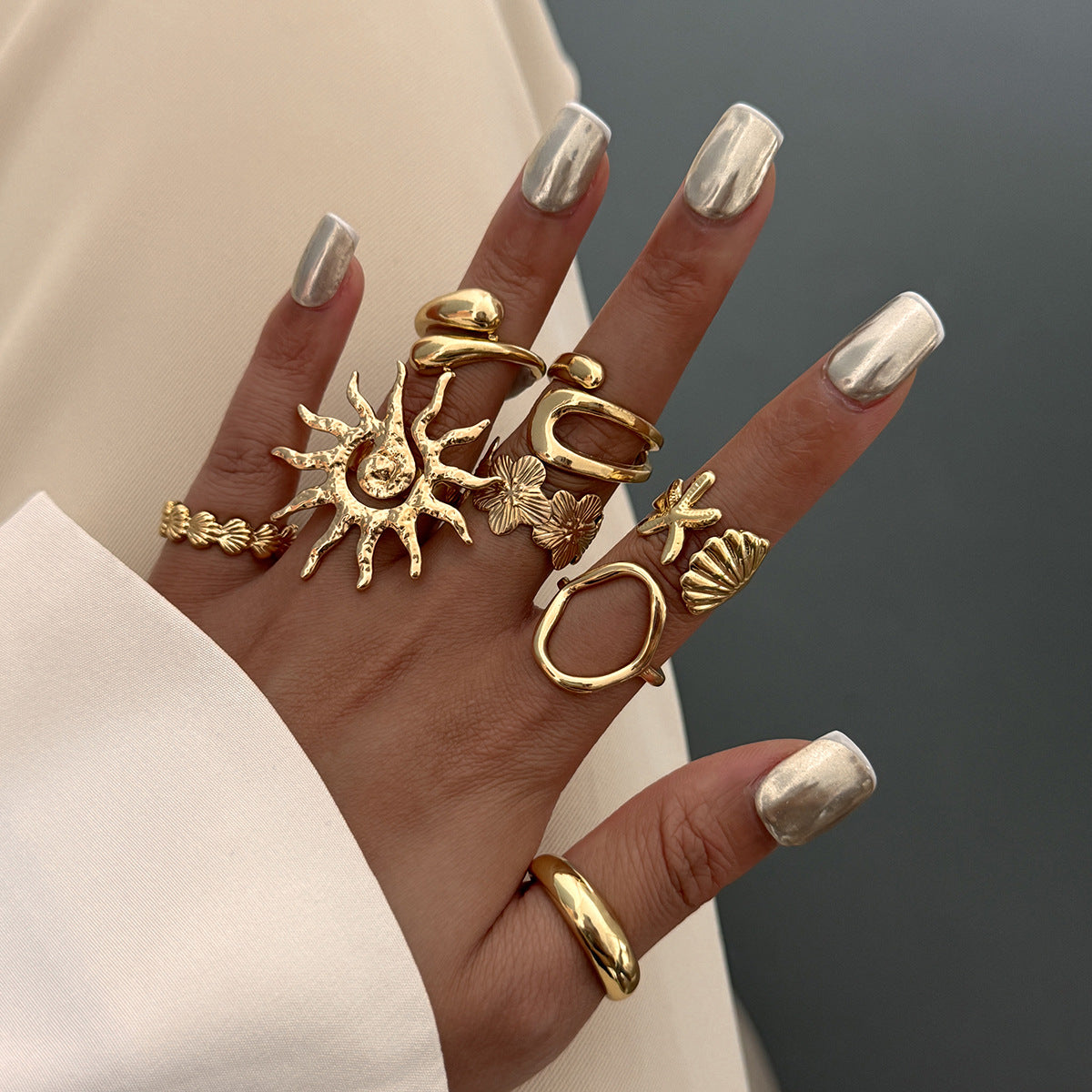 Solara Coast Open Ring Set