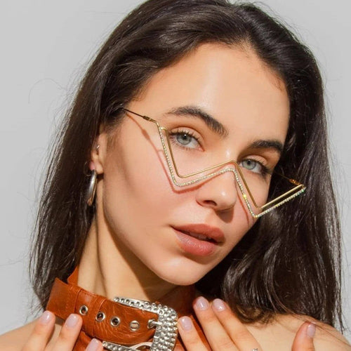 Rhinestone Frameless Party Glasses – Sparkle Vibes