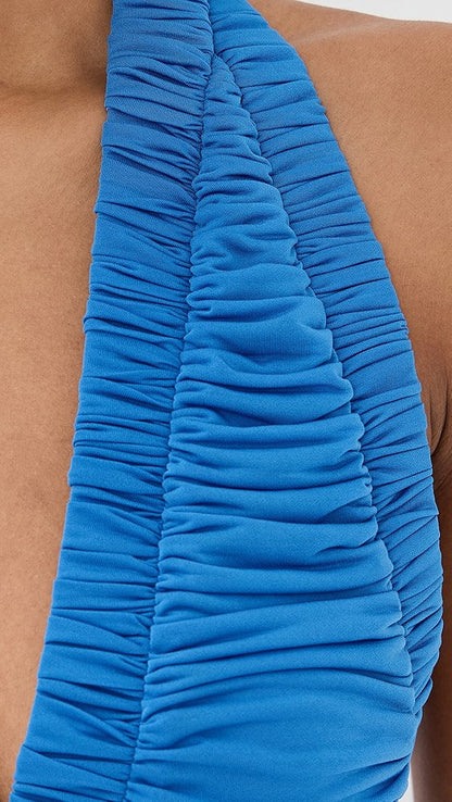 Blue Mirage Halter Gown